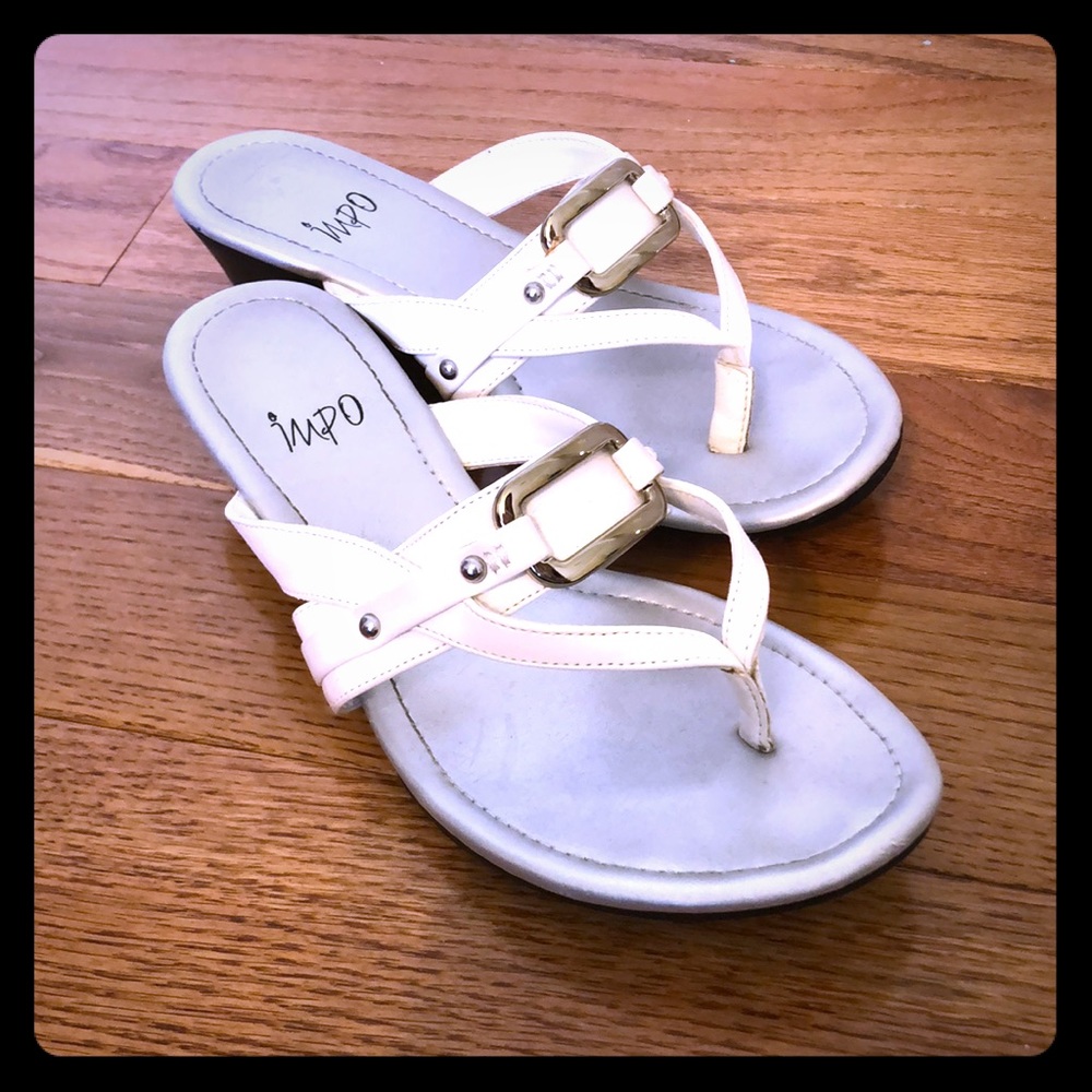 White sandals